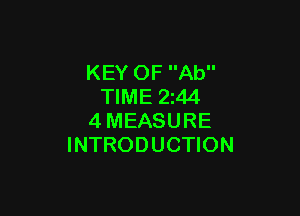 KEY OF Ab
TIME 2144

4 MEASURE
INTRODUCTION