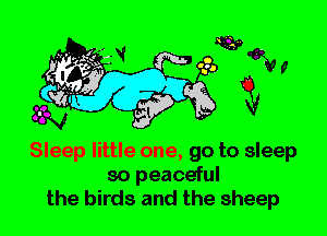 Sleep little one, go to sleep

so peaceful
the birds and the sheep
