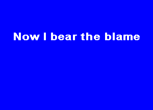 Nowl bear the blame