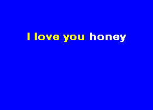I love you honey