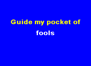 Guide my pocket of

fools