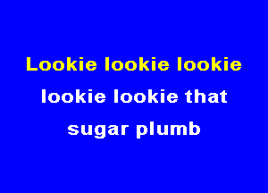 Lookie lookie lookie

lookie lookie that

sugar plumb