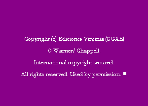 Copyright (c) Edim'onco Virginia (3 GAE)
0 WWI Chappell.
Inmarionsl copyright wcumd

All rights mea-md. Uaod by paminion '