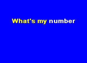 What's my number