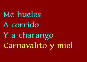 Me hueles
A corrido

Y a charango
Carnavalito y miel