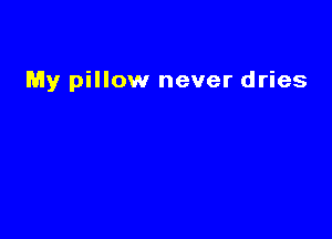 My pillow never dries