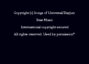 Copyright (c) Songs of UnivanBnyjun
Best Music

hman'onal copyright occumd

All righm marred. Used by pcrmiaoion