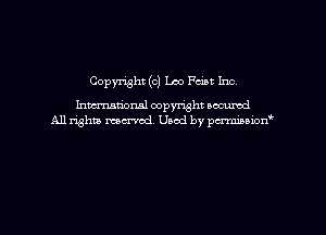 Copyright (0) Leo Fast Inc

hmmdorml copyright nocurcd
All rights moaned Uaod by pcrmmnon'