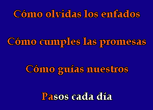 Cbmo olvidas los enfados
Cbmo c1u11ples las promesas
Cbmo guias nuestros

Pasos cada dia