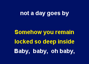 not a day goes by

Somehow you remain
locked so deep inside
Baby, baby, oh baby,
