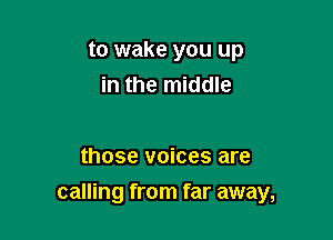 to wake you up
in the middle

those voices are

calling from far away,