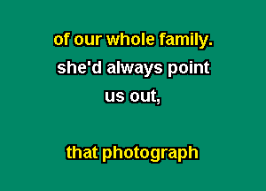 of our whole family.

she'd always point
us out,

that photograph
