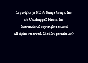 Copyright (c) Hill 3v Range Sousa, Inca
clo Unichsppcll Music, Inc.
hman'onal copyright occumd

All righm marred. Used by pcrmiaoion