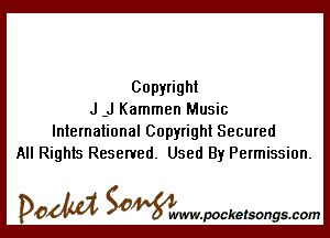 Copyright
J .J Kammen Music

...

IronOcr License Exception.  To deploy IronOcr please apply a commercial license key or free 30 day deployment trial key at  http://ironsoftware.com/csharp/ocr/licensing/.  Keys may be applied by setting IronOcr.License.LicenseKey at any point in your application before IronOCR is used.