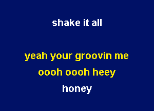 shake it all

yeah your groovin me
ooohooohheey

honey