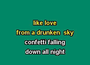 erlove

from a drunken sky
confetti falling
down all night