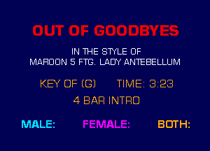 IN THE STYLE OF

MAHDDN 5 F113. LADY ANTEBELLUM

KEY OF ((3)

MALE

4 BAR INTRO

TIMEI 323

BUTHI