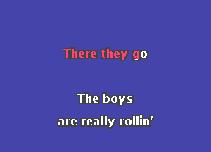 There they go

The boys

are really rollin'