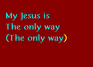 My Jesus is
The only way

(The only way)