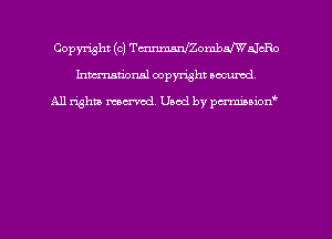 Copyright (c) TmnmsanomanIeRo
hmm'dorml copyright nocumd

All rights mecr'md Used by pcrmmalon'