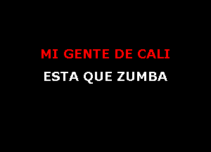 MI GENTE DE CALI

ESTA QUE ZUMBA