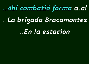 ..Ahf combatid forma.a.a!

..La brigada Bracamontes

..En la estacidn