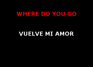 WHERE DO YOU GO

VUELVE MI AMOR