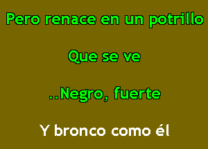 Pero renace en un potrillo

Que se ve
..Negro, fuerte

Y bronco como e3l