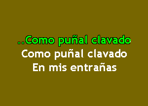 ..Como pufwal clavado

Como purial clavado
En mis entrafias