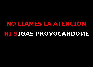 N0 LLAMES LA ATENCION

NI SIGAS PROVOCANDOME