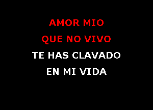 AMOR MIO
QUE NO VIVO

TE HAS CLAVADO
EN MI VIDA