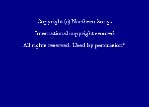 Copyright (c) Norman Songo
hmmdorml copyright nocumd

All rights macrmd Used by pmown'