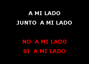 A MI LADO
JUNTO A MI LADO

NC A MI LADO
SI A MI LADO