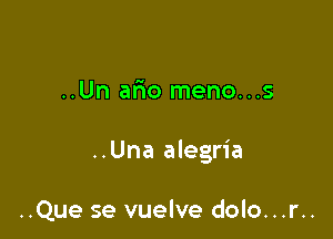 ..Un ario meno...s

..Una alegria

..Que se vuelve dolo...r..