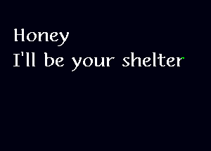 Honey
I'll be your shelter