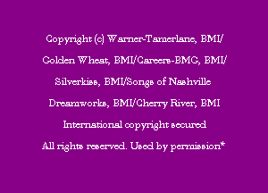 Copyright (c) WarmTamcanrw, EMU
Coldm Wheat, BMUCm-BMC, BMU
Silmkiaa, BMUSonsa of thvillc
Drwnworka, BMUChcx-ry Rim, BMI
Inmcionsl copyright located

All rights mex-aod. Uaod by pmnwn'