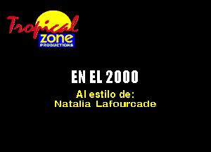 WEE?

EN El2llllll

AI estilo dez
Natalia Lafourcade