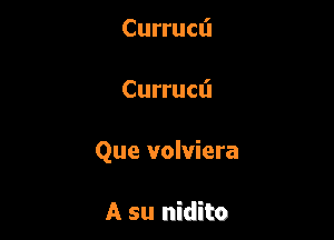 Curruai

Currucfl

Que volviera

A su nidito