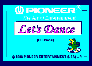 Letk (Dance I

m, g

Q1838 PIONEER EHTEHTNNNENT (USA) LP. -