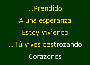 ..Prendido

A una esperanza

Estoy viviendo

..TL'J vives destrozando

Corazones