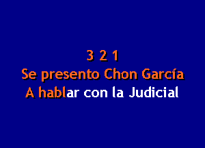 321

Se presento Chon Garcia
A hablar con la Judicial