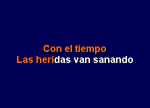 Con el tiempo

Las heridas van sanando