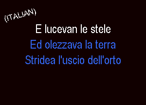 U1 RLKW)
E lucevan le stele