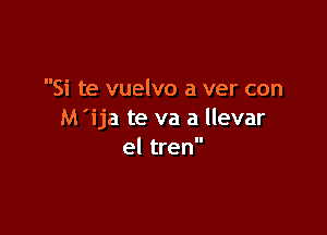 Si te vuelvo a ver con

M'ija te va a llevar
el tren