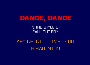 IN THE STYLE 0F
FALL OUT BOY

KEY OF (DJ TIME BIOS
Ei BAR INTRO