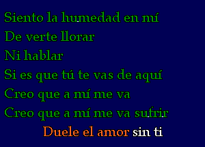 Duele el amor sin ti