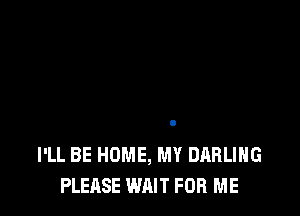 I'LL BE HOME, MY DARLING
PLEASE WAIT FOR ME