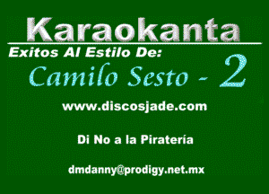 Kan majkamta

Exftos AI Esmo De.-

Camifo SCSIO - 2

www.tilscosjade.com

Di No a la Qirateria

dmdannyQprodlgymehmx