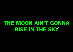 THE MOON AINT GONNA

RISE IN THE SKY