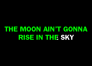 THE MOON AINT GONNA

RISE IN THE SKY